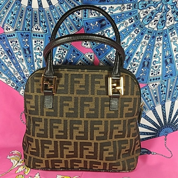 Fendi Handbags - Authentic Fendi FF Monogram Canvas Satchel Bag